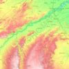 Mappa topografica Morena, altitudine, rilievo