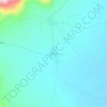 Mappa topografica Mutha, altitudine, rilievo