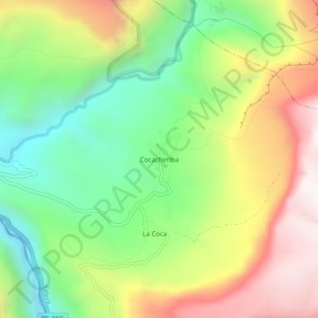 Mappa topografica Cocachimba, altitudine, rilievo