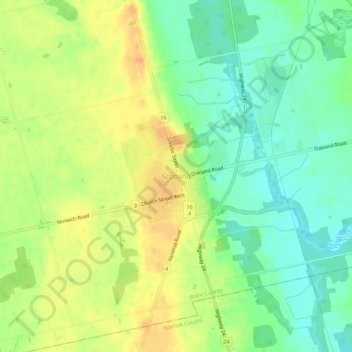 Mappa topografica Scotland, altitudine, rilievo
