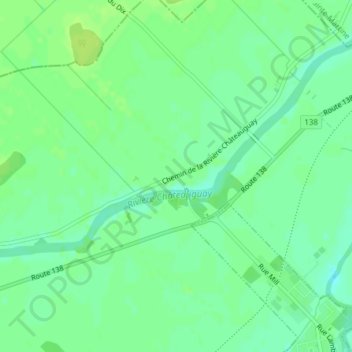 Mappa topografica North Georgetown, altitudine, rilievo