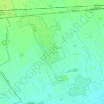 Mappa topografica Zelo Surrigone, altitudine, rilievo