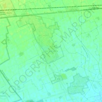 Mappa topografica Zelo Surrigone, altitudine, rilievo