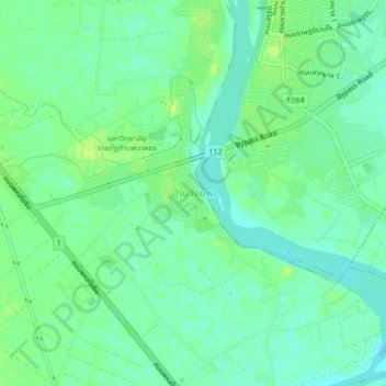 Mappa topografica Ban Wang Yang, altitudine, rilievo