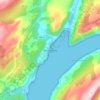 Mappa topografica Inveraray, altitudine, rilievo