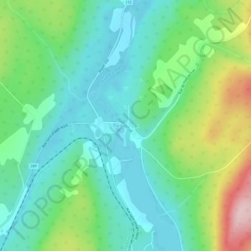 Mappa topografica Pied-du-Lac, altitudine, rilievo