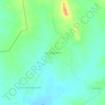 Mappa topografica Lachagudem, altitudine, rilievo