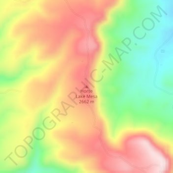 Mappa topografica Horse Lake Mesa, altitudine, rilievo