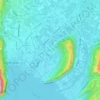 Mappa topografica Sant'Alessandro, altitudine, rilievo