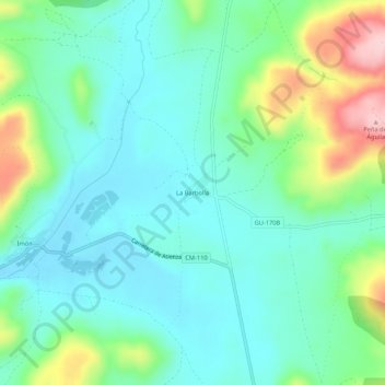 Mappa topografica La Barbolla, altitudine, rilievo