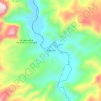 Mappa topografica Zacatongo, altitudine, rilievo