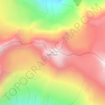 Mappa topografica Faith Peak, altitudine, rilievo