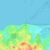Mappa topografica Cowes, altitudine, rilievo