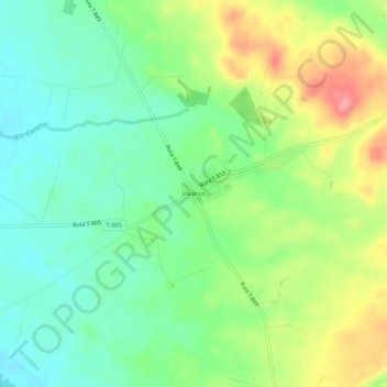 Mappa topografica Vivanco, altitudine, rilievo