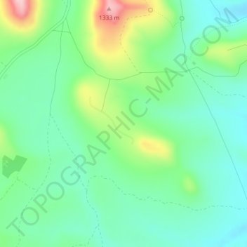 Mappa topografica Alto del Campo, altitudine, rilievo