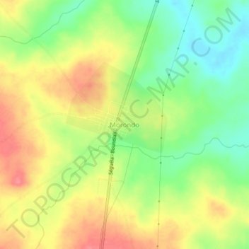 Mappa topografica Morondo, altitudine, rilievo