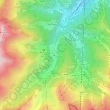 Mappa topografica Limonetto, altitudine, rilievo