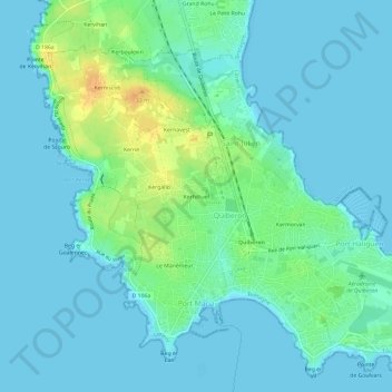 Mappa topografica Kerhihuel, altitudine, rilievo