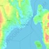 Mappa topografica Davao City, altitudine, rilievo