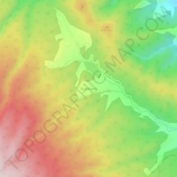 Mappa topografica Yusmarg, altitudine, rilievo