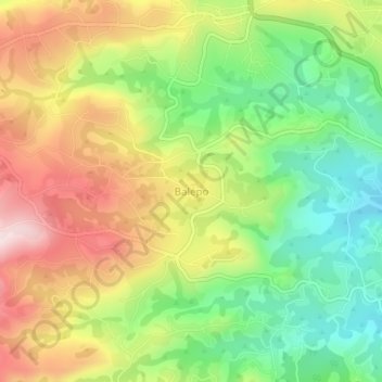 Mappa topografica Balépo, altitudine, rilievo