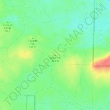 Mappa topografica Sinke Hill, altitudine, rilievo