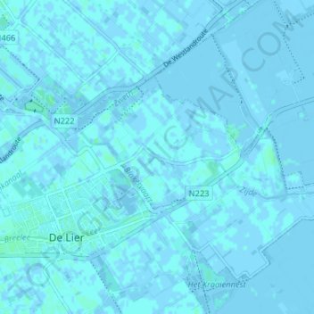 Mappa topografica Blaker, altitudine, rilievo