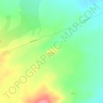 Mappa topografica Kaumuki, altitudine, rilievo