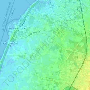 Mappa topografica Horst, altitudine, rilievo