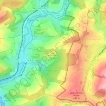 Mappa topografica Ritzenberg, altitudine, rilievo