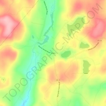 Mappa topografica Yulan, altitudine, rilievo