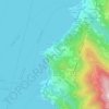 Mappa topografica Gittana, altitudine, rilievo