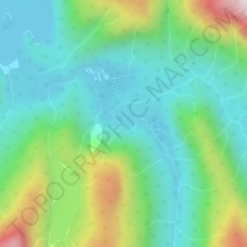 Mappa topografica Coast Mountains, altitudine, rilievo