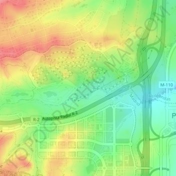 Mappa topografica Llano de Lara, altitudine, rilievo