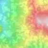 Mappa topografica La Polla, altitudine, rilievo