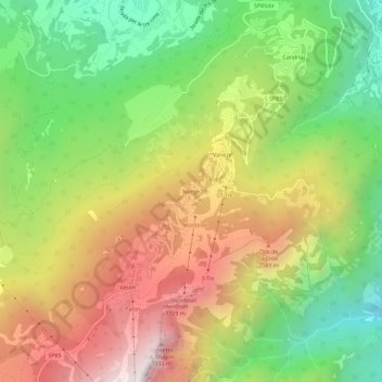 Mappa topografica Norge, altitudine, rilievo