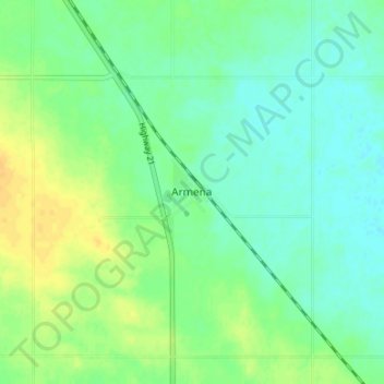 Mappa topografica Armena, altitudine, rilievo