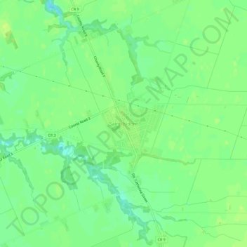 Mappa topografica St. Isidore, altitudine, rilievo