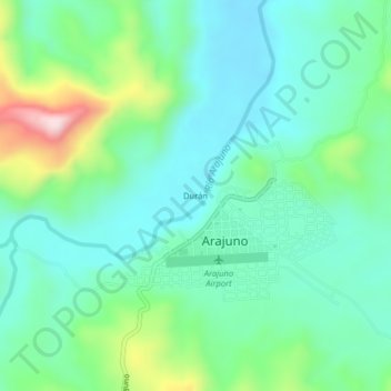 Mappa topografica Durán, altitudine, rilievo