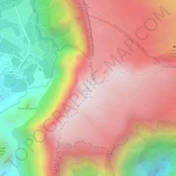 Mappa topografica L'entre-Deux, altitudine, rilievo