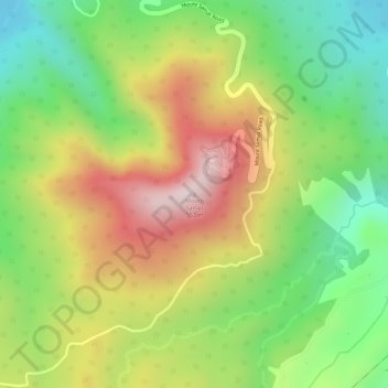 Mappa topografica Mount Samat, altitudine, rilievo