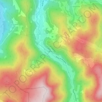 Mappa topografica Habeaurupt, altitudine, rilievo