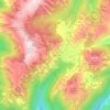 Mappa topografica Pettino, altitudine, rilievo