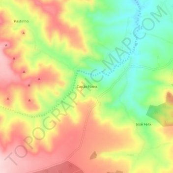 Mappa topografica Capão Novo, altitudine, rilievo
