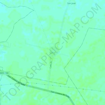 Mappa topografica Sahé, altitudine, rilievo
