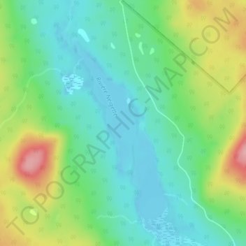 Mappa topografica Petit lac Neigette, altitudine, rilievo