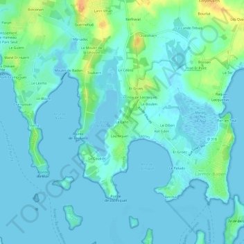 Mappa topografica Le Lano, altitudine, rilievo