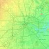 Mappa topografica Houston, altitudine, rilievo