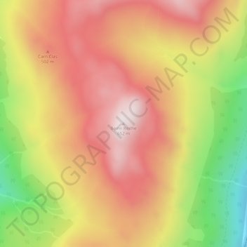 Mappa topografica Beinn Reithe, altitudine, rilievo