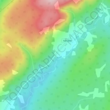 Mappa topografica Salina, altitudine, rilievo